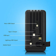 10000mAh 12W Fast Charging Power Bank with 4-in-1 USB & Mobile Holder (1 Pc)