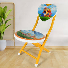 Heart Shape Cartoon Printed Foldable Kids Chair for Playrooms & Camping (1 Pc)