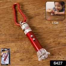 4 in1 Laser Light, LED Flashlight + Torch Keychain + Laser Pointer