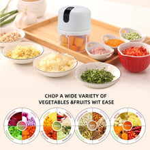 Wireless USB Rechargeable Mini Electric Garlic Machine / Chopper 3 Blades (300Ml)