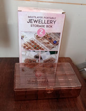 2-Layer Acrylic Jewelry Storage Box with 30 Compartment Dustproof Organizer