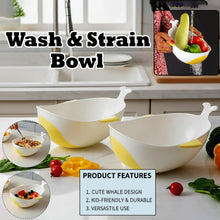 Plastic Rice Pulses Fruits Vegetable Noodles Pasta Washing Bowl and Strainer (2 Pc)