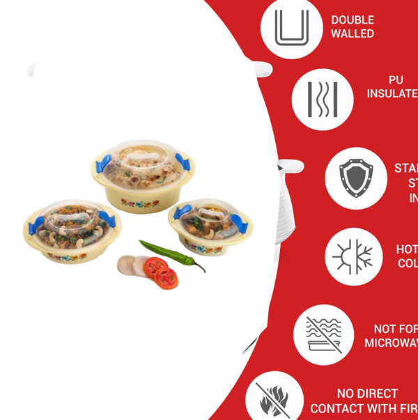 Hot N Fresh Insulated Plastic Casserole Gift Set (3 Pieces)