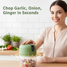 Wireless USB Rechargeable Mini Electric Garlic Machine / Chopper 3 Blades (300Ml)