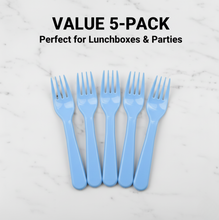 Reusable Heavy Weight Plastic Forks Serving Fork Set for Kitchen Travel Home 5 Pc