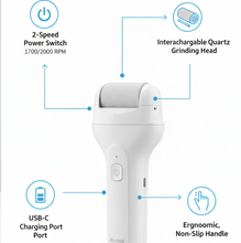 Portable Electric Foot File – Rechargeable Callus Remover & Pedicure Tool Smooth Feet