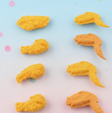 Cute Chicken Wing & Leg Erasers for Kids & Students (8 Pc Set)
