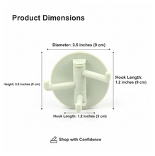 180° Rotating Punch-Free 3-Hook Sticky Hook – 1 Pc