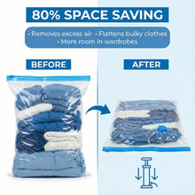 Vacuum Storage Bags with Suction Pump & Shirt clips - Vacuum Bags - Big Capacity Vacuum Seal Bags for Travel Clothes Blankets Pillows, Compression Bags | Space Saver Vacuum Storage Bags (5 Pcs Set)