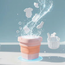 Portable Washing Machine, Foldable Washer and Dryer Combo (1 Set / Mix Color)