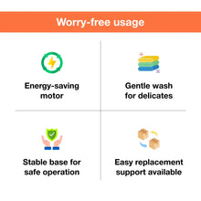 Portable Washing Machine, Foldable Washer and Dryer Combo (1 Set / Mix Color)