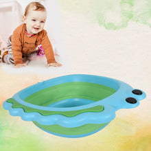 Frog Shape Foldable Baby Wash Basin – Space-Saving Face Washing Tub (33×31cm)