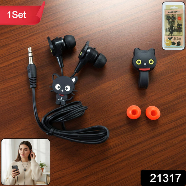 Cute Cartoon Style Wired In-Ear Earphones (1 Set)