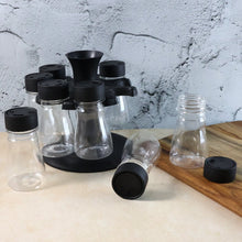 8 in 1 Revolving Plastic Spice Rack Set with Rotating Stand