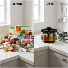 8 in 1 Revolving Plastic Spice Rack Set with Rotating Stand