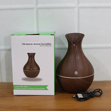 Mini Wooden Vase Pot Diffuser Cool Mist Atomization Humidifier (1 Pc)