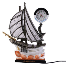 Decorative Ship Shape Clock Lamp (1 Pc)
