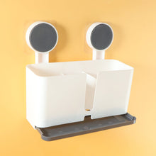 Wall Mounted 3 Compartment Toothbrush Holder with Adhesive Installation (1 Pc)