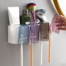 Bathroom toothbrush storage rack
