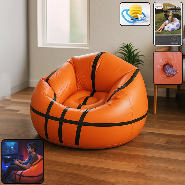 Foldable Cartoon Style  Sofa Chair Ball Chair for Adults Kids Size 110×85 cm